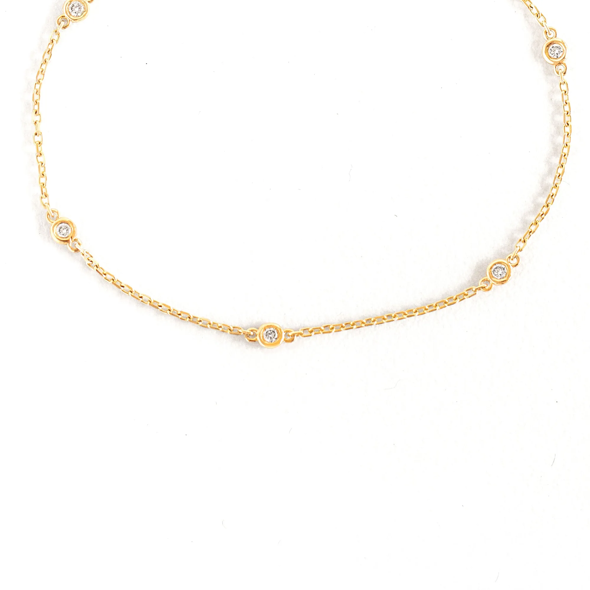 0.15 tcw. Five Diamond Station Bracelet