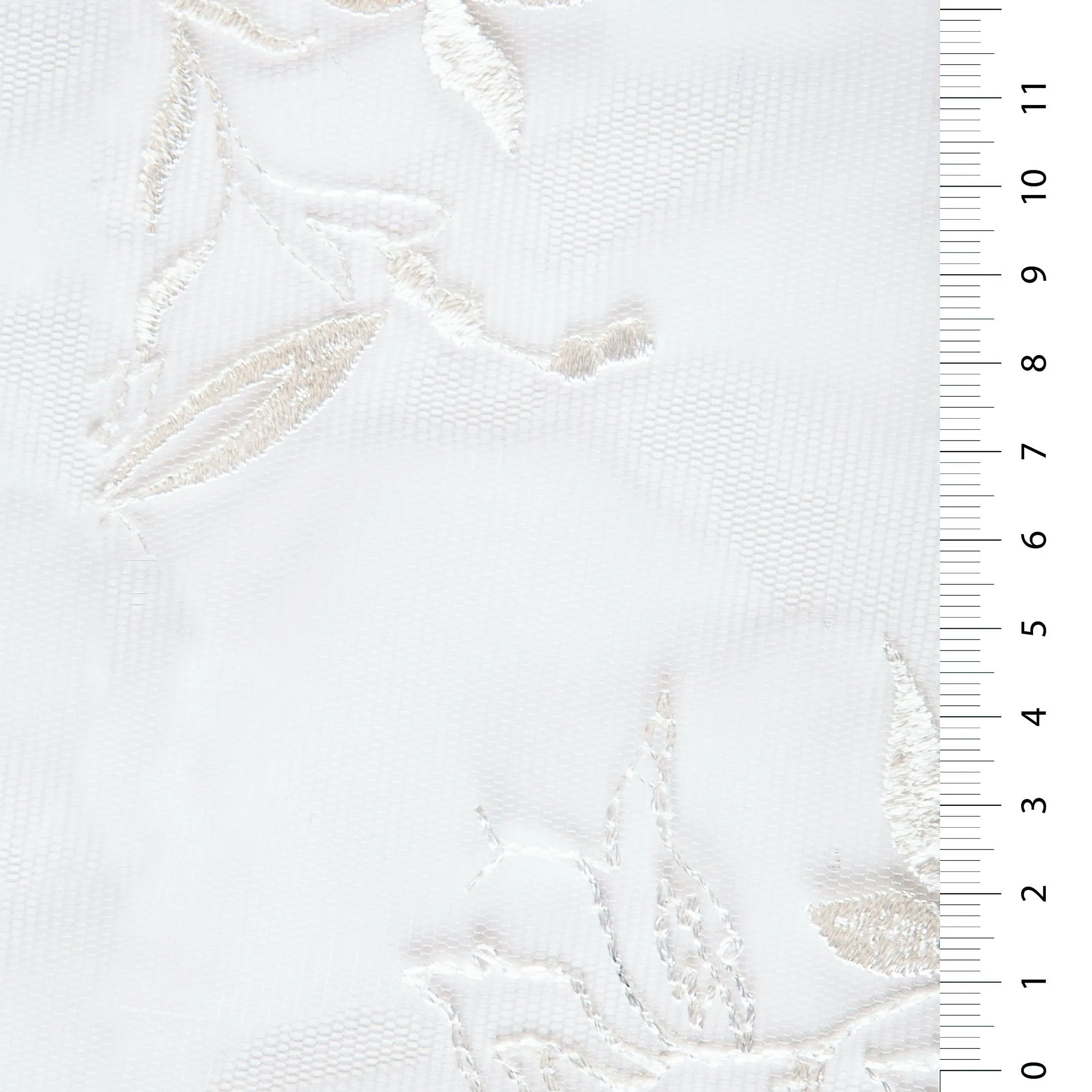 3D Chiffon Floral Embroidery Fabric