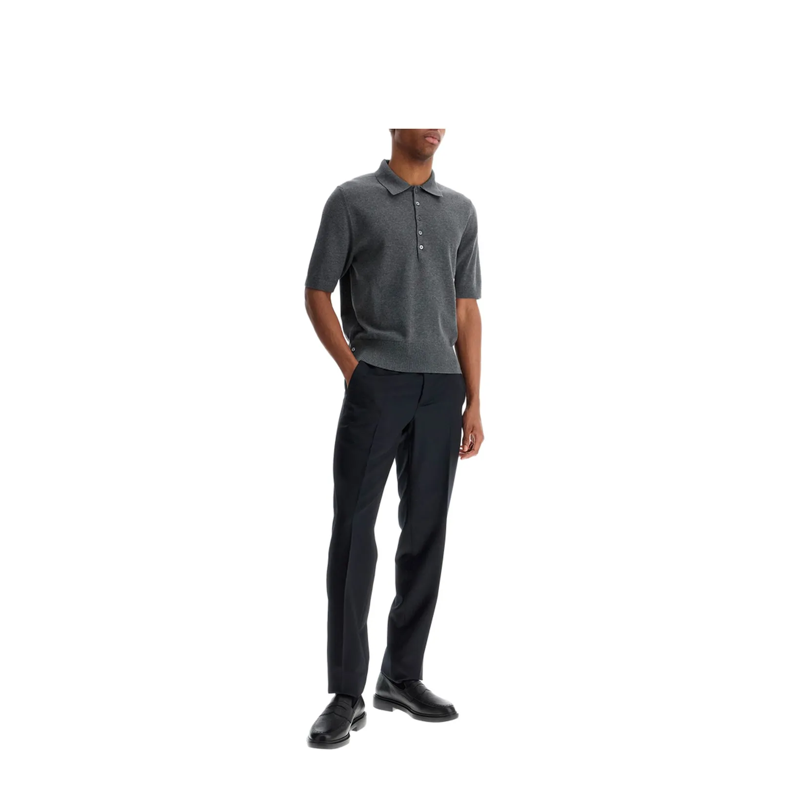 4-Bar Knit Polo Shirt