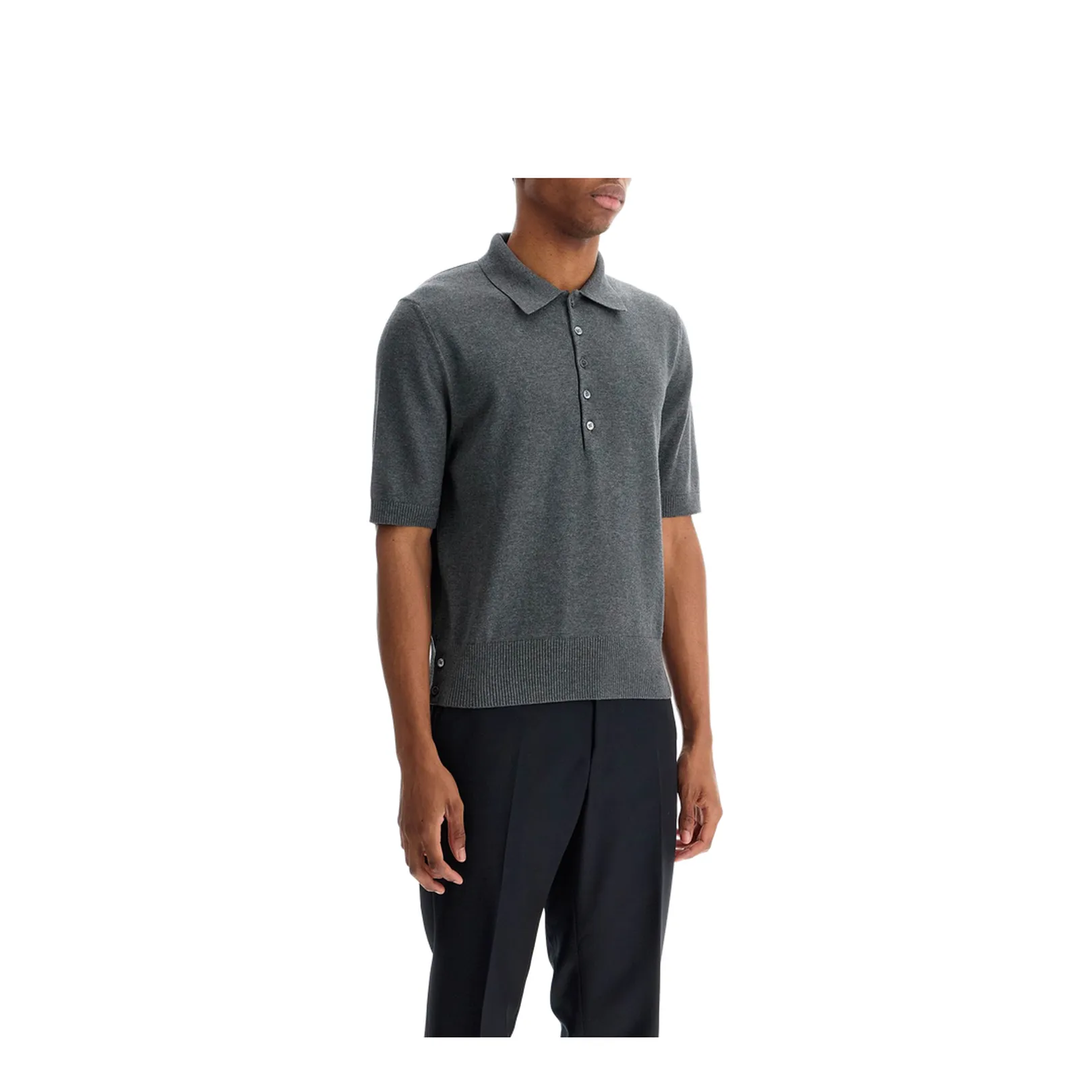 4-Bar Knit Polo Shirt