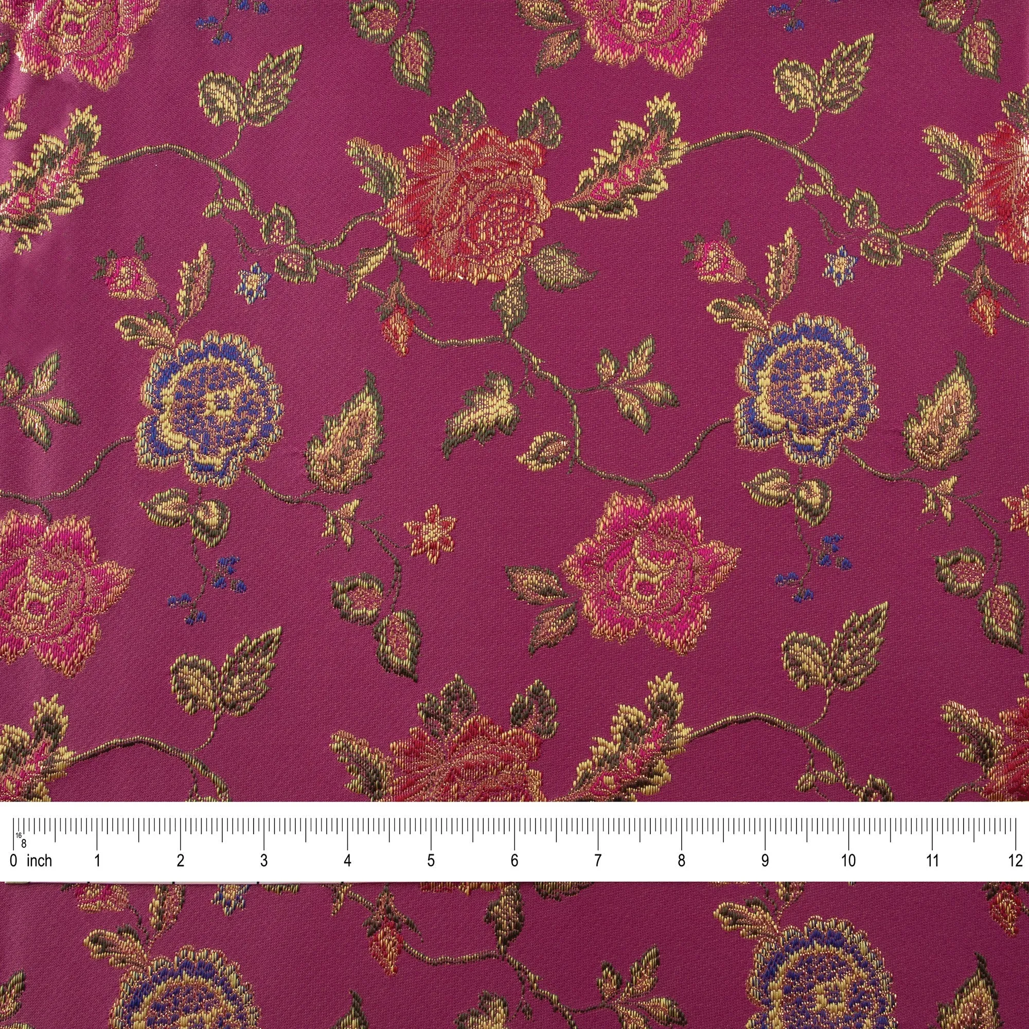 4 Seasons French Brocade Fabric, Floral, Light Pink