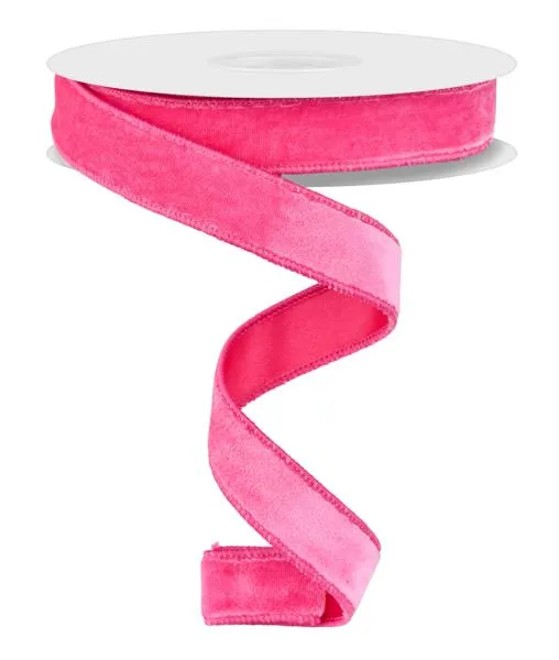 7/8" Deluxe Velvet/Satin Backing: Hot Pink (10 Yards) RGE765811