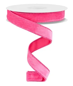 7/8" Deluxe Velvet/Satin Backing: Hot Pink (10 Yards) RGE765811
