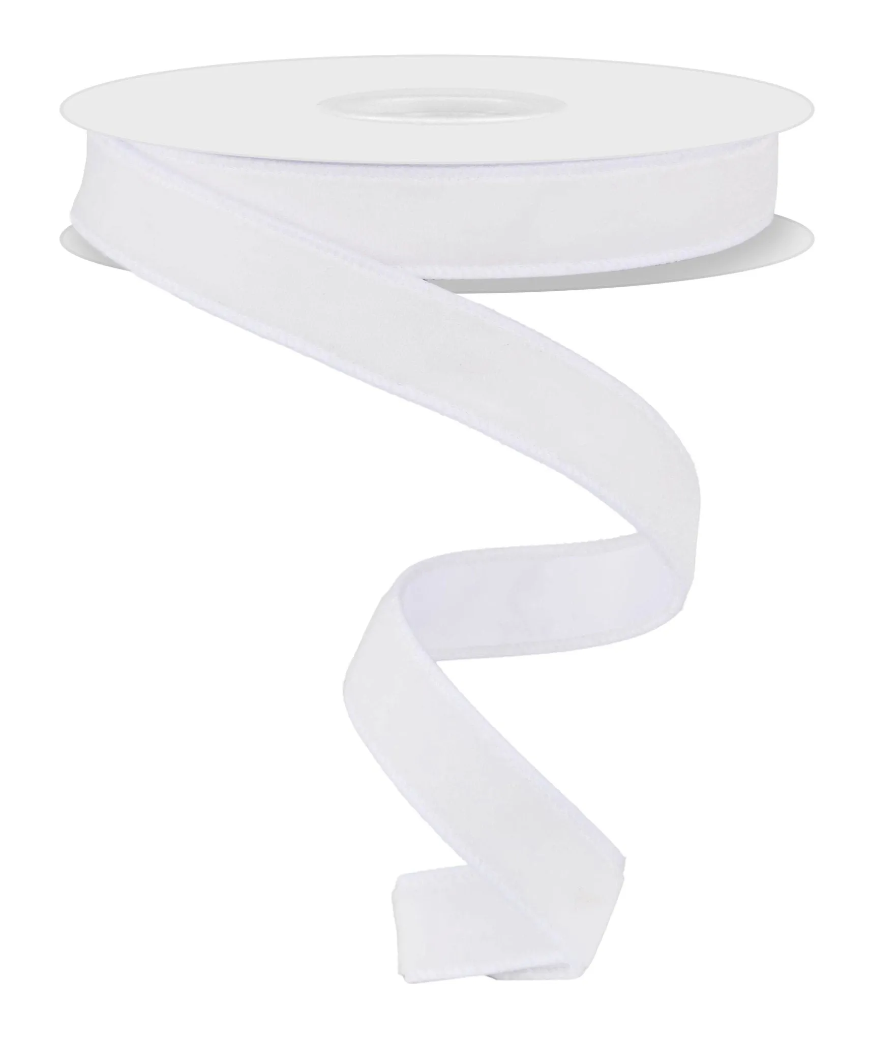 7/8" Deluxe Velvet/Satin Backing: White (10 Yards) RGE765856