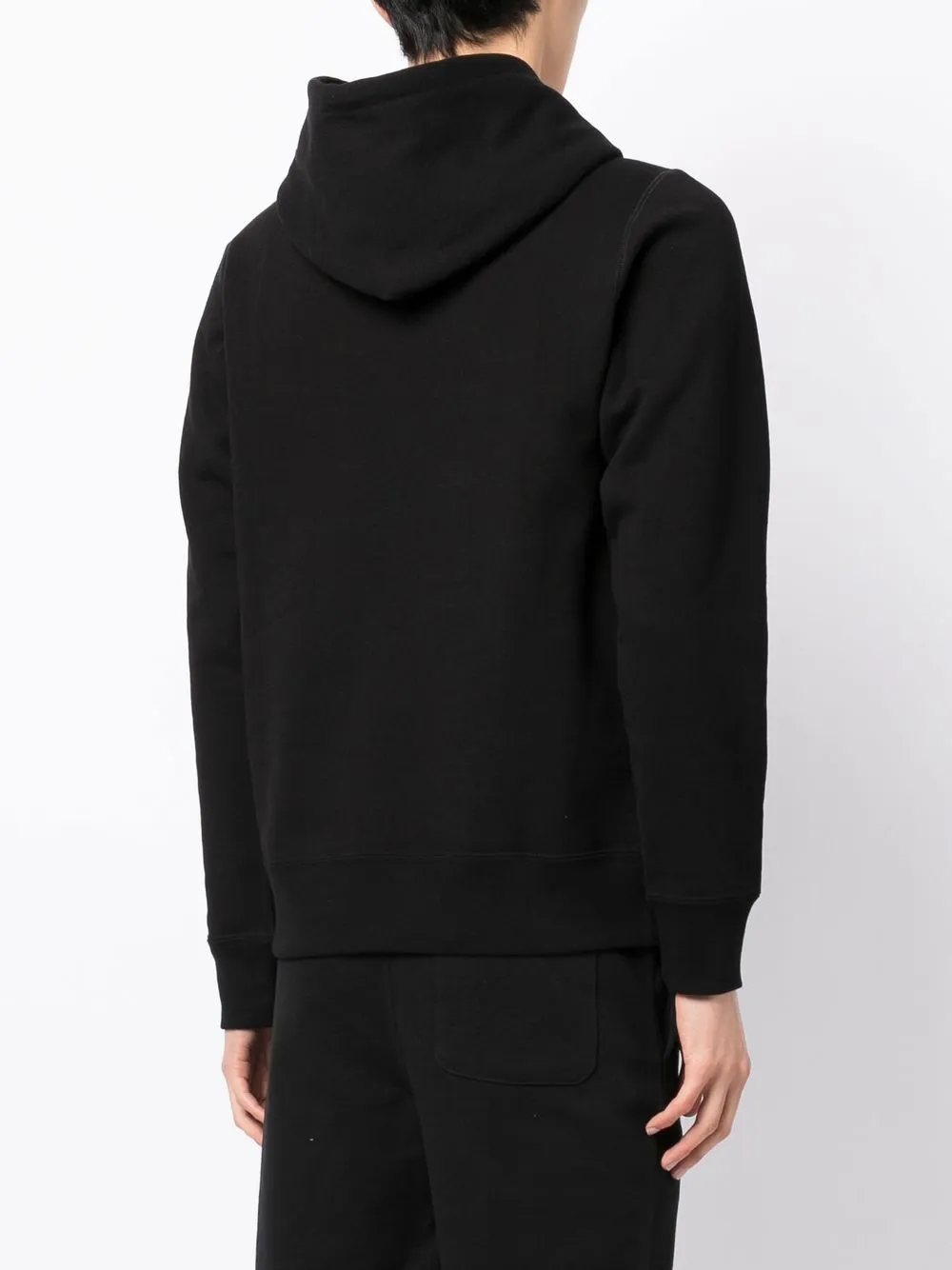 A BATHING APE® logo-patch cotton hoodie