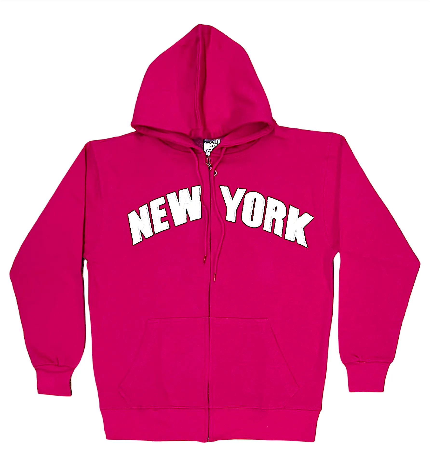 Adult Zipper Hoodies Embroidered with "NEW YORK"