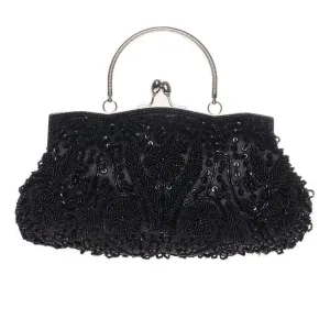 Antique Beaded Party Clutch Vintage Evening Handbag|JaosWish