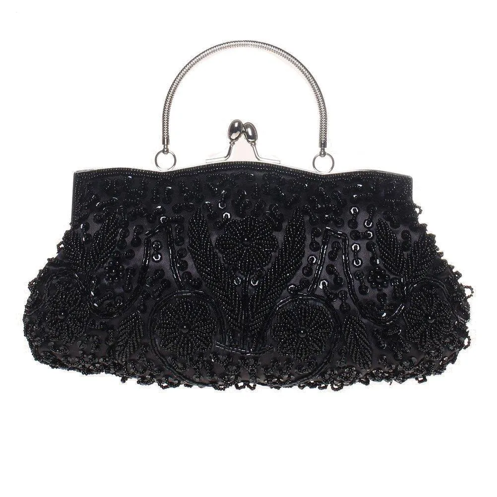Antique Beaded Party Clutch Vintage Evening Handbag|JaosWish