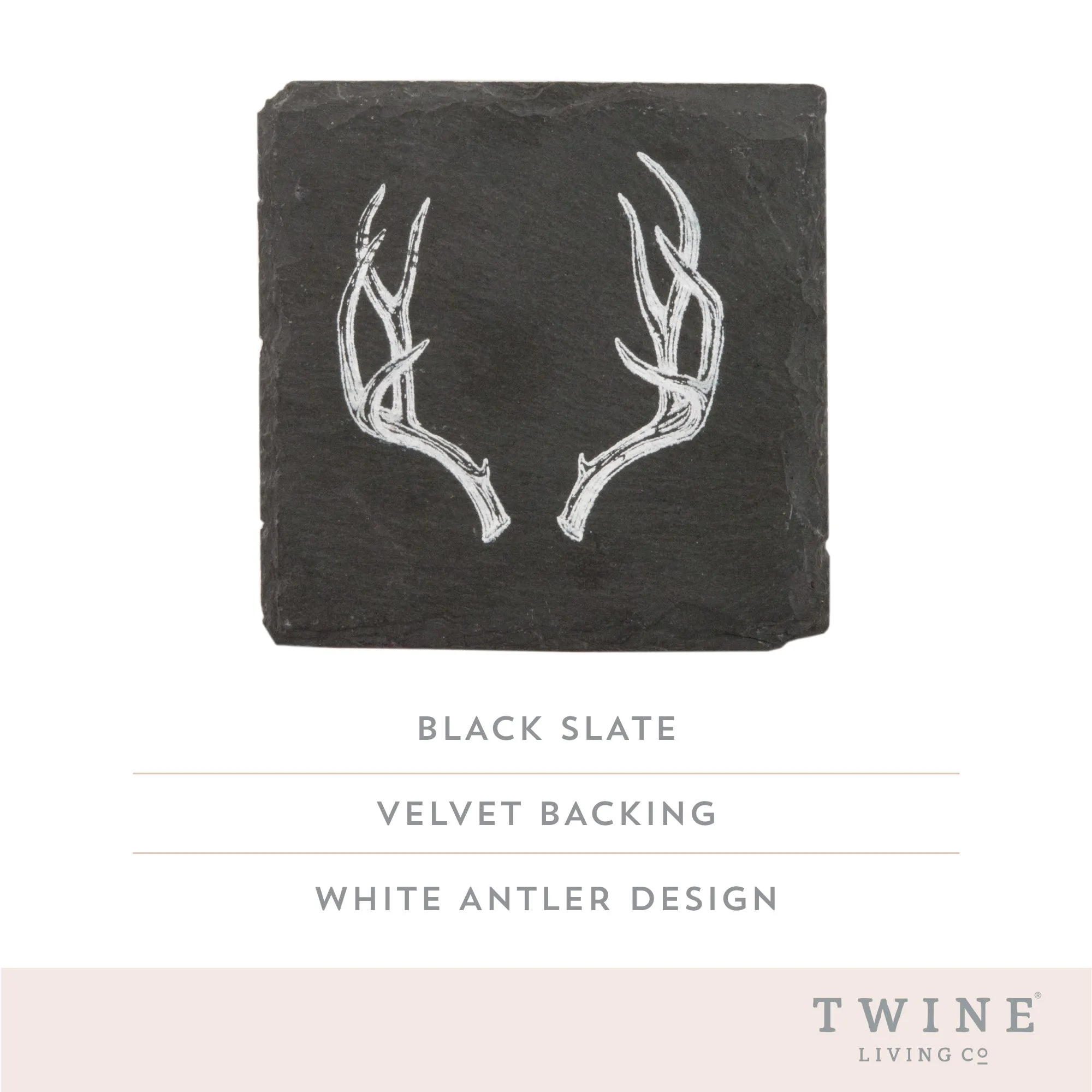 ANTLER SLATE COASTERS
