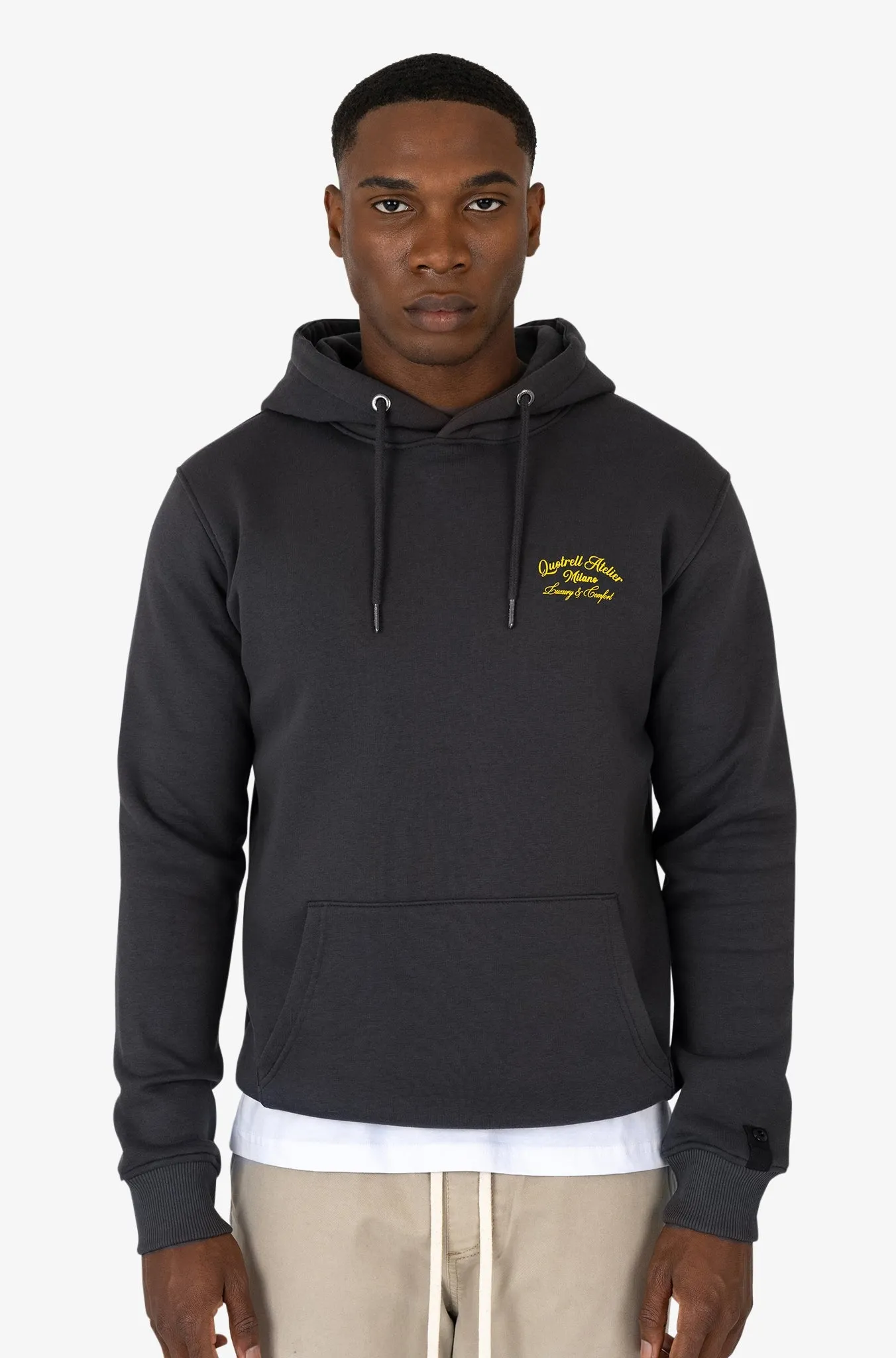 ATELIER MILANO HOODIE | ANTHRACITE/YELLOW