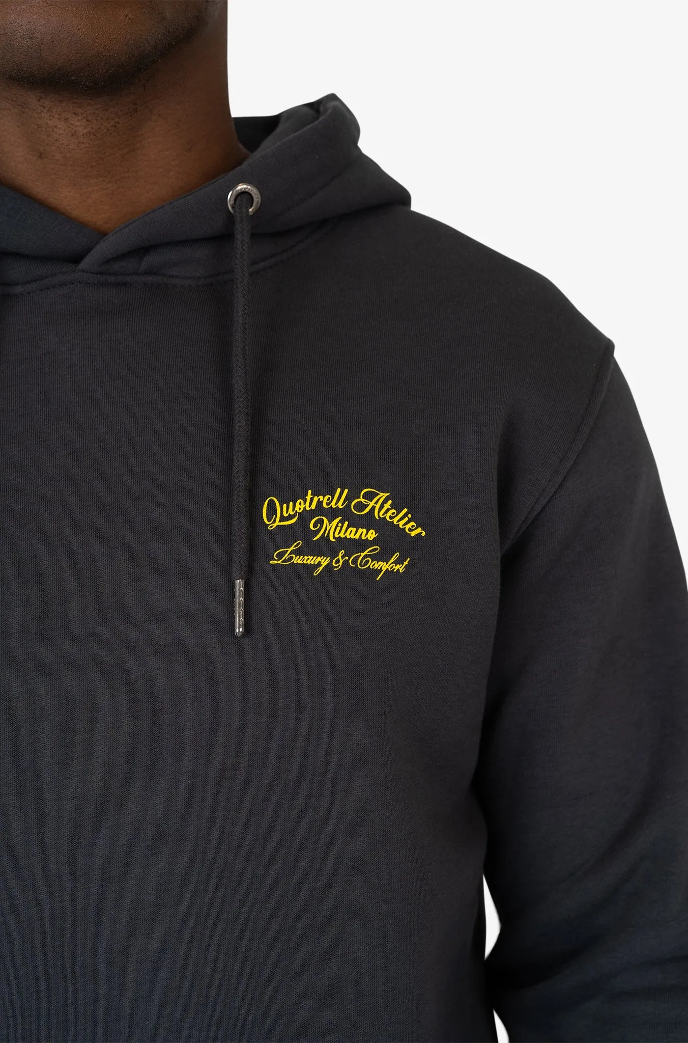 ATELIER MILANO HOODIE | ANTHRACITE/YELLOW
