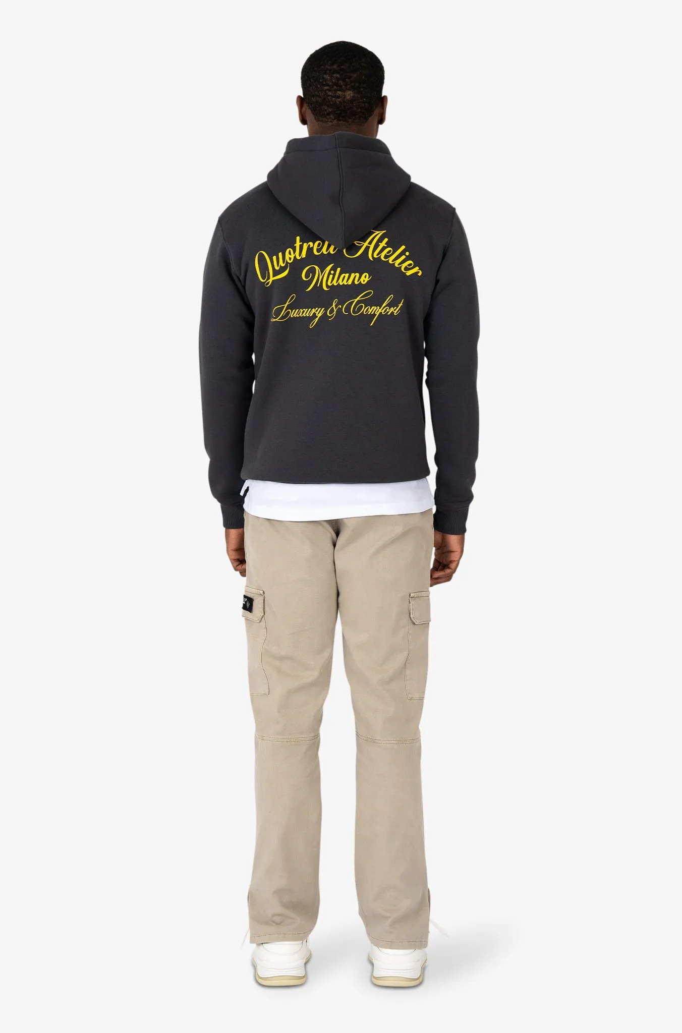 ATELIER MILANO HOODIE | ANTHRACITE/YELLOW