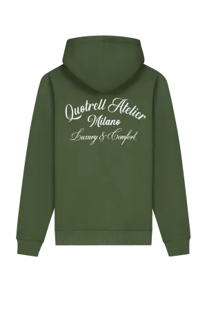 ATELIER MILANO HOODIE | ARMY GREEN/WHITE