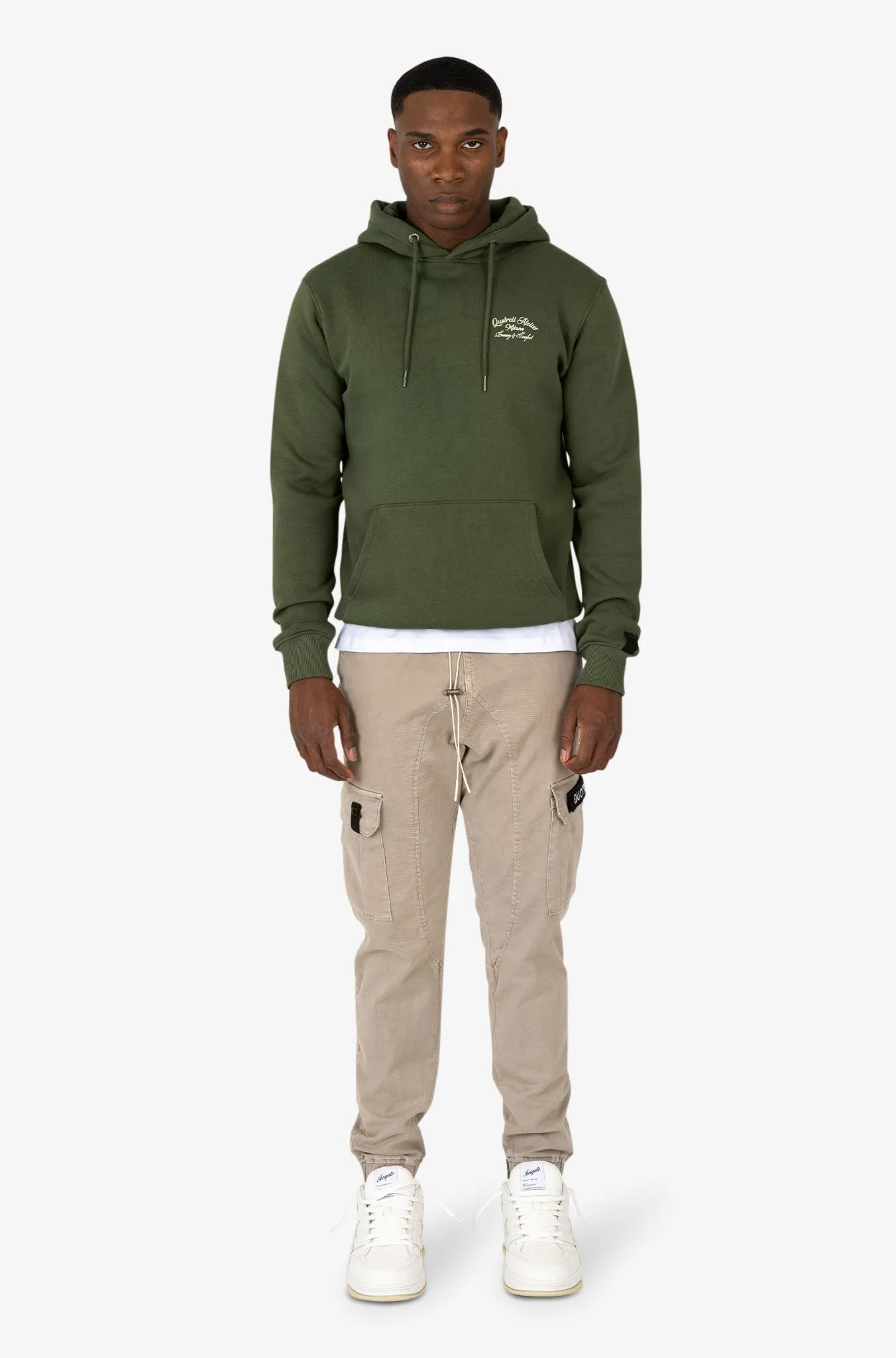 ATELIER MILANO HOODIE | ARMY GREEN/WHITE