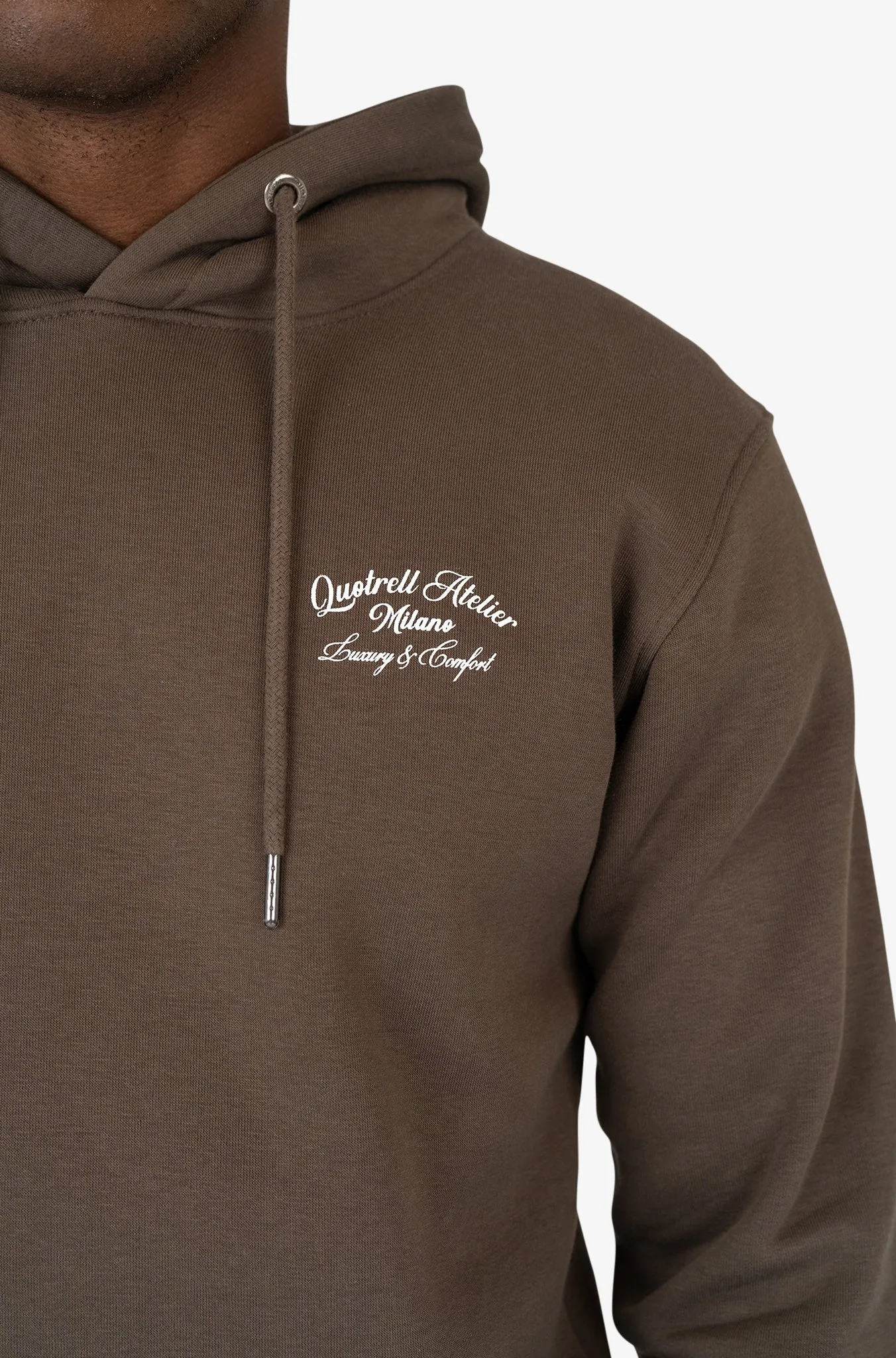 ATELIER MILANO HOODIE | BROWN/WHITE