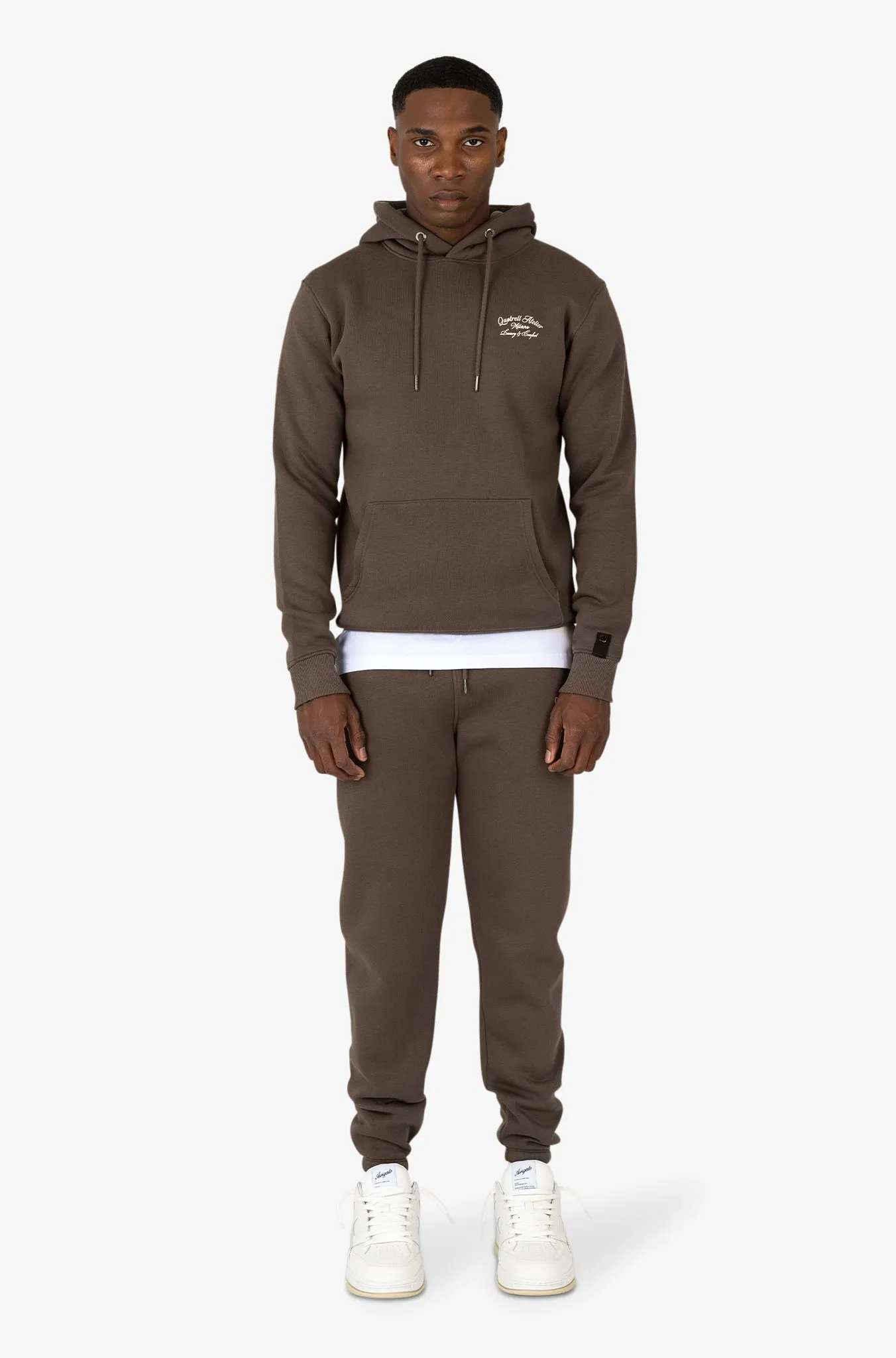 ATELIER MILANO HOODIE | BROWN/WHITE