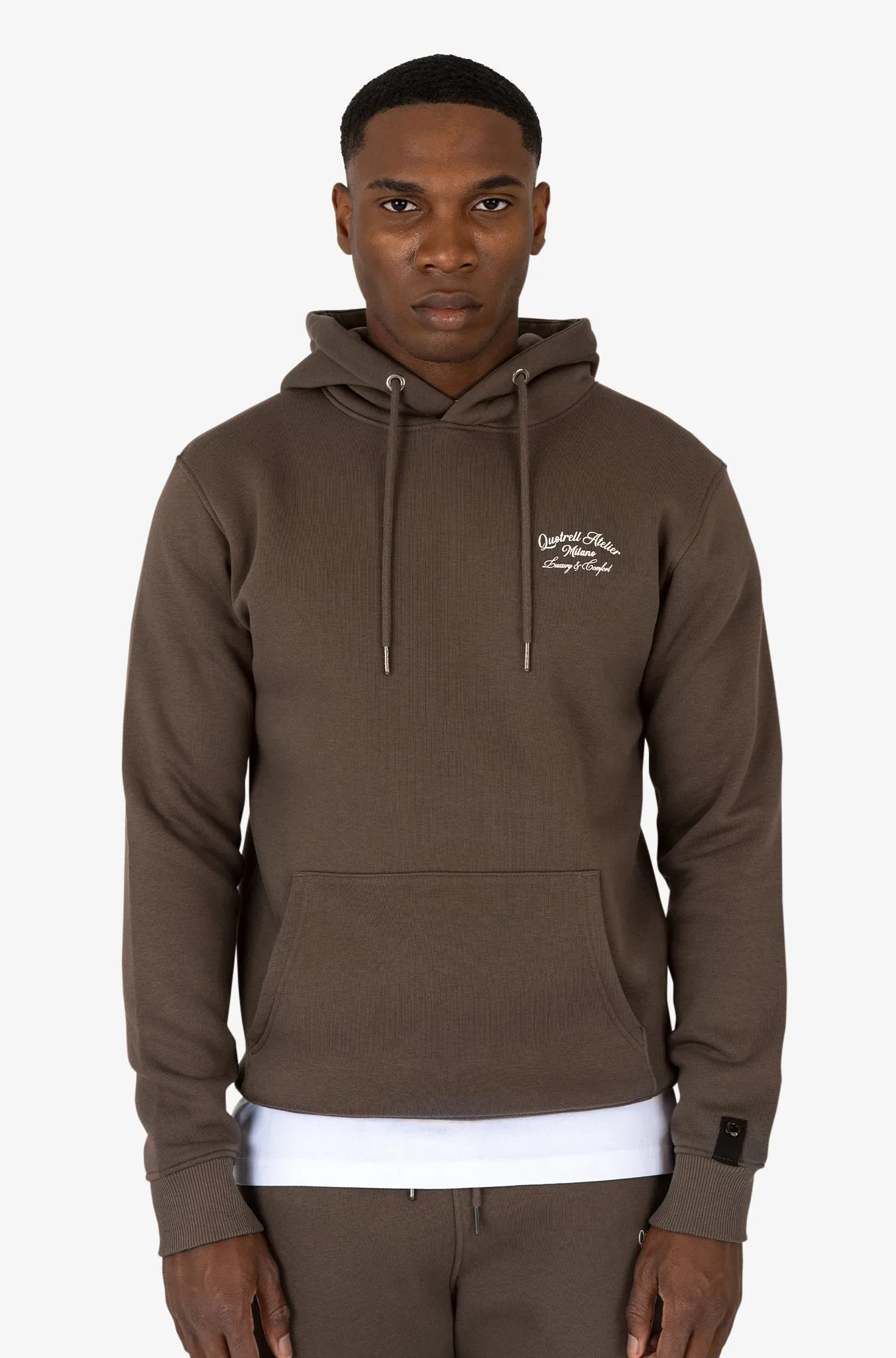 ATELIER MILANO HOODIE | BROWN/WHITE