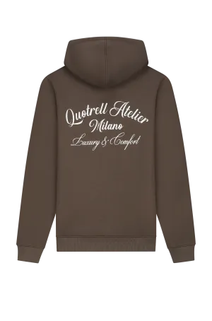 ATELIER MILANO HOODIE | BROWN/WHITE