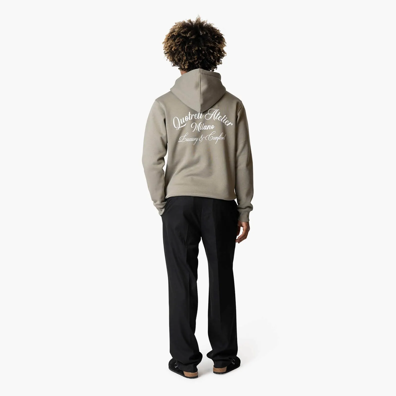ATELIER MILANO HOODIE | FADED OLIVE/WHITE