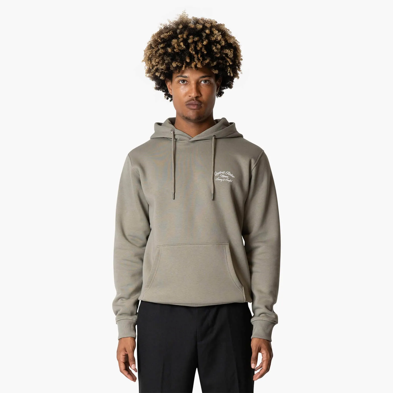 ATELIER MILANO HOODIE | FADED OLIVE/WHITE
