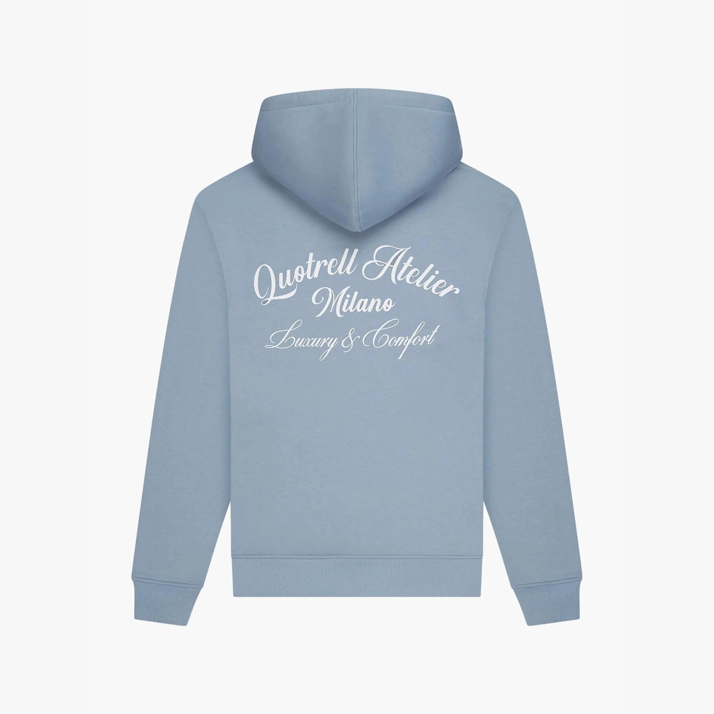 ATELIER MILANO HOODIE | MUTED BLUE/WHITE