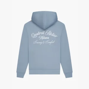 ATELIER MILANO HOODIE | MUTED BLUE/WHITE