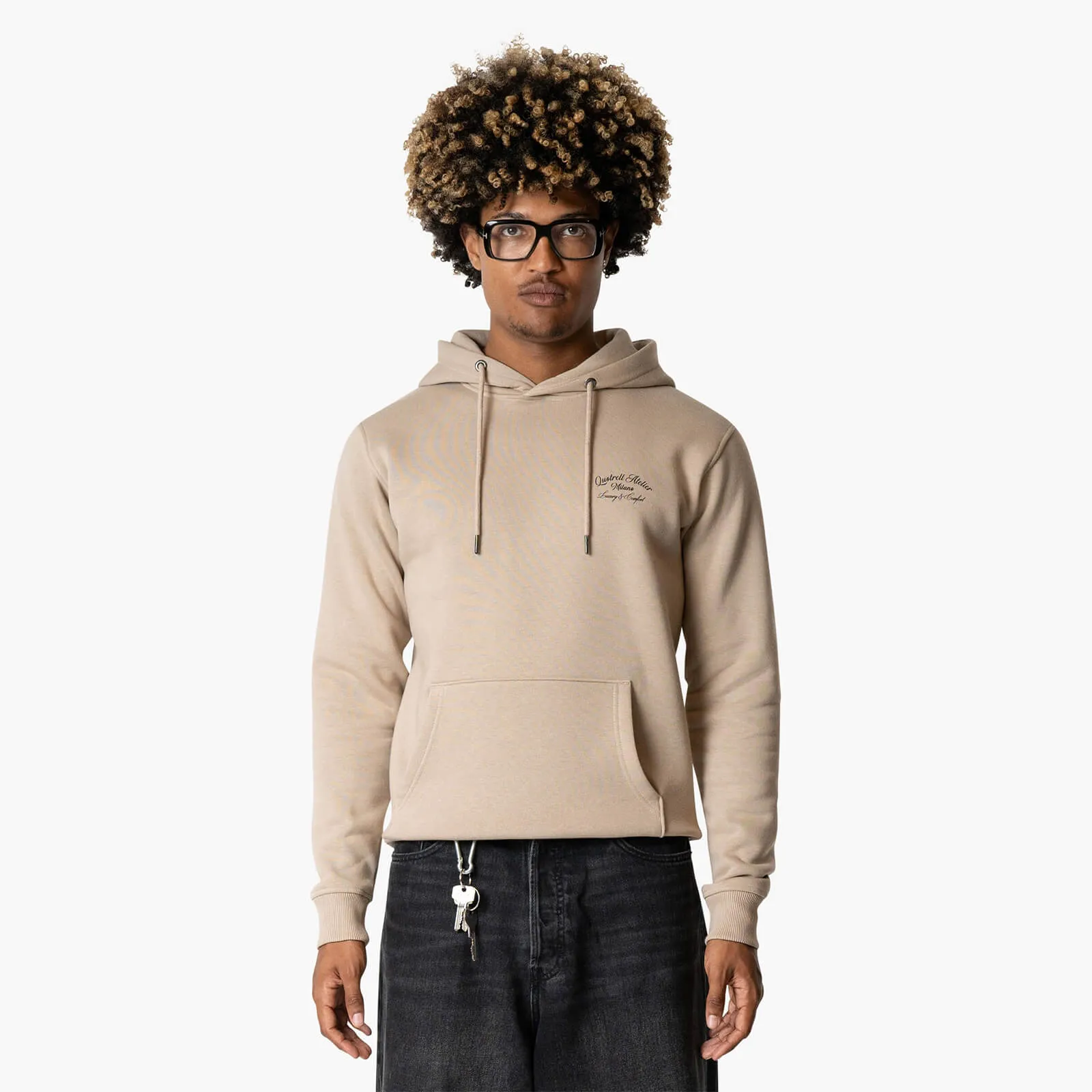 ATELIER MILANO HOODIE | TAUPE/BLACK