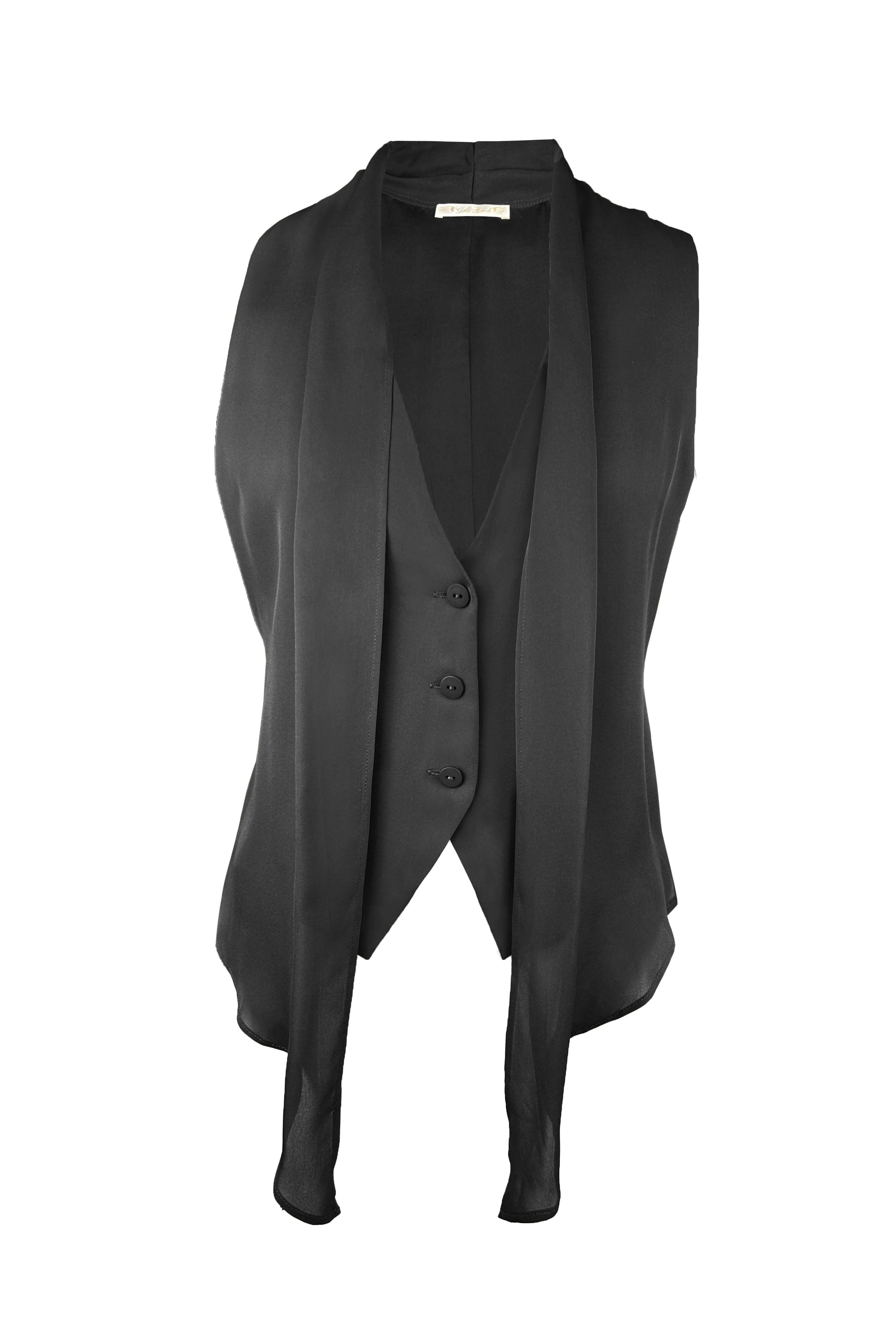 Audrey Overlay Vest - Black