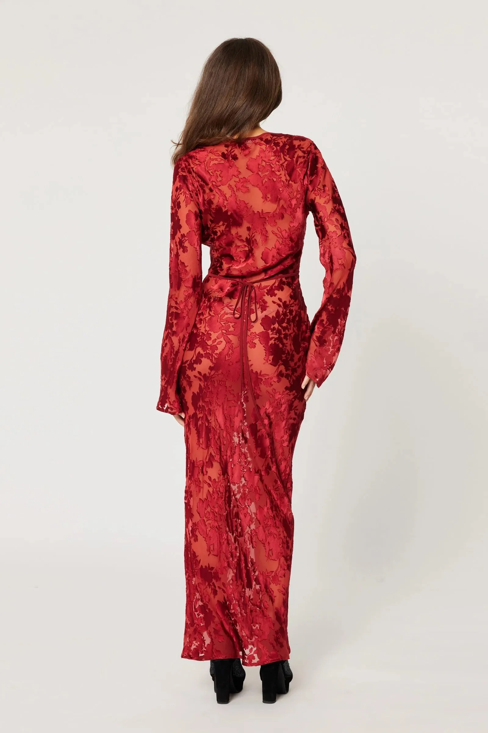 BETTINA MAXI BURNOUT DRESS