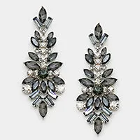 Black Diamond Pageant Earrings | Gray Earrings | 237237