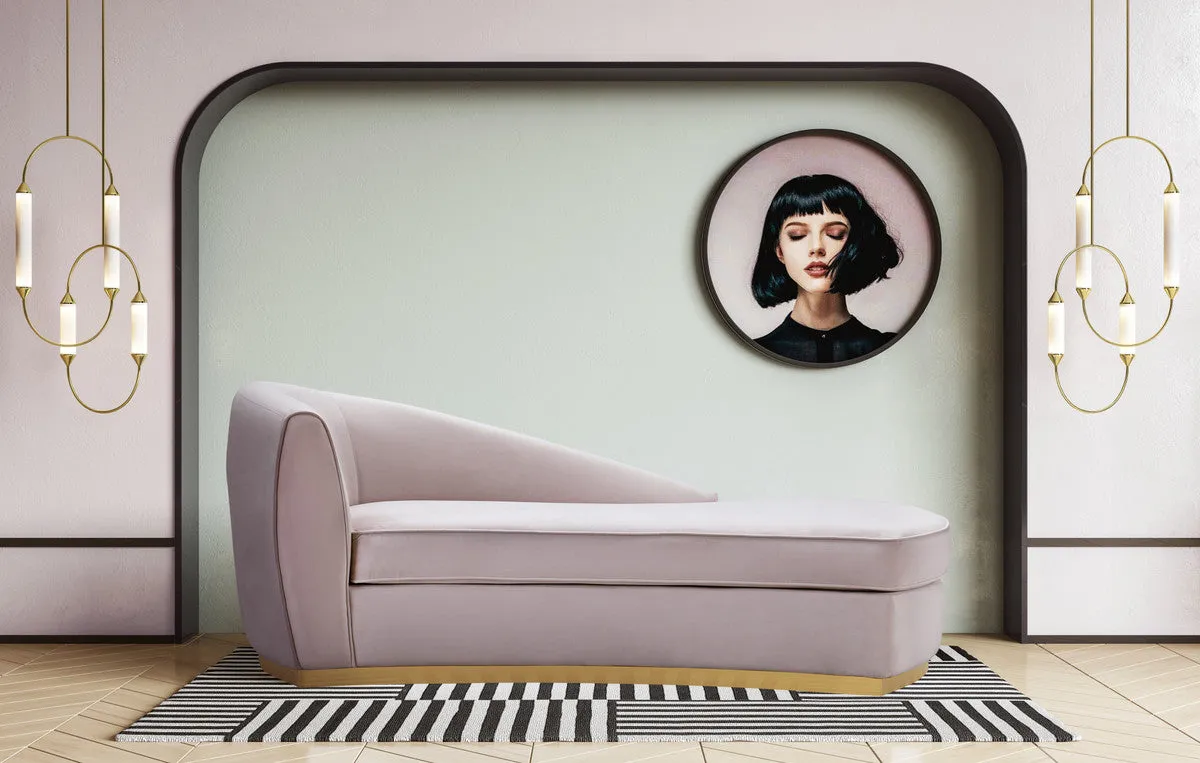 Blush Velvet Chaise