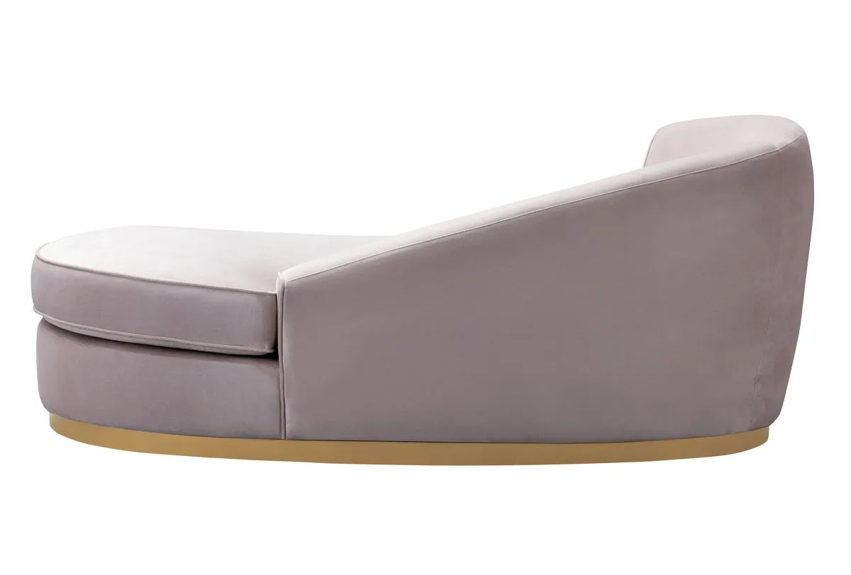 Blush Velvet Chaise