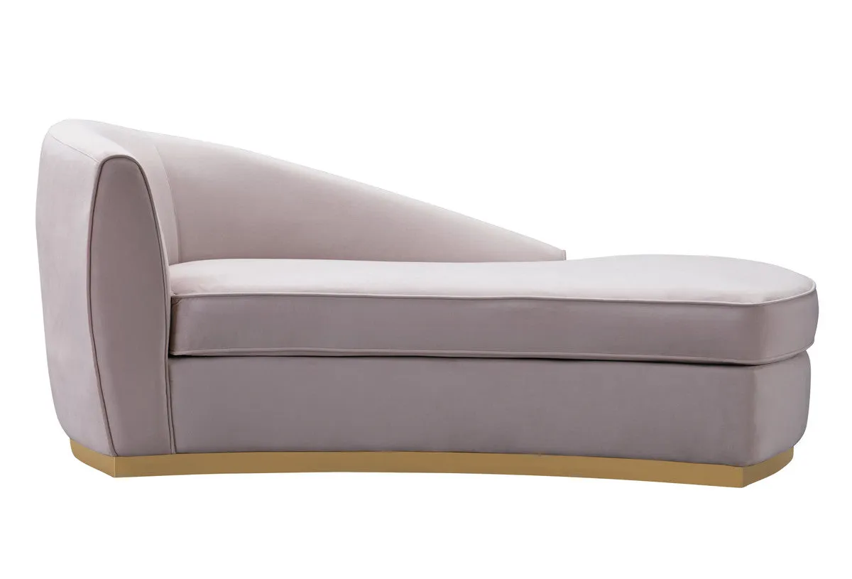 Blush Velvet Chaise