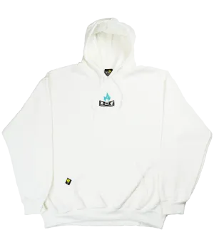 BOX LOGO - White/Turquoise - Embroidered Hoodie