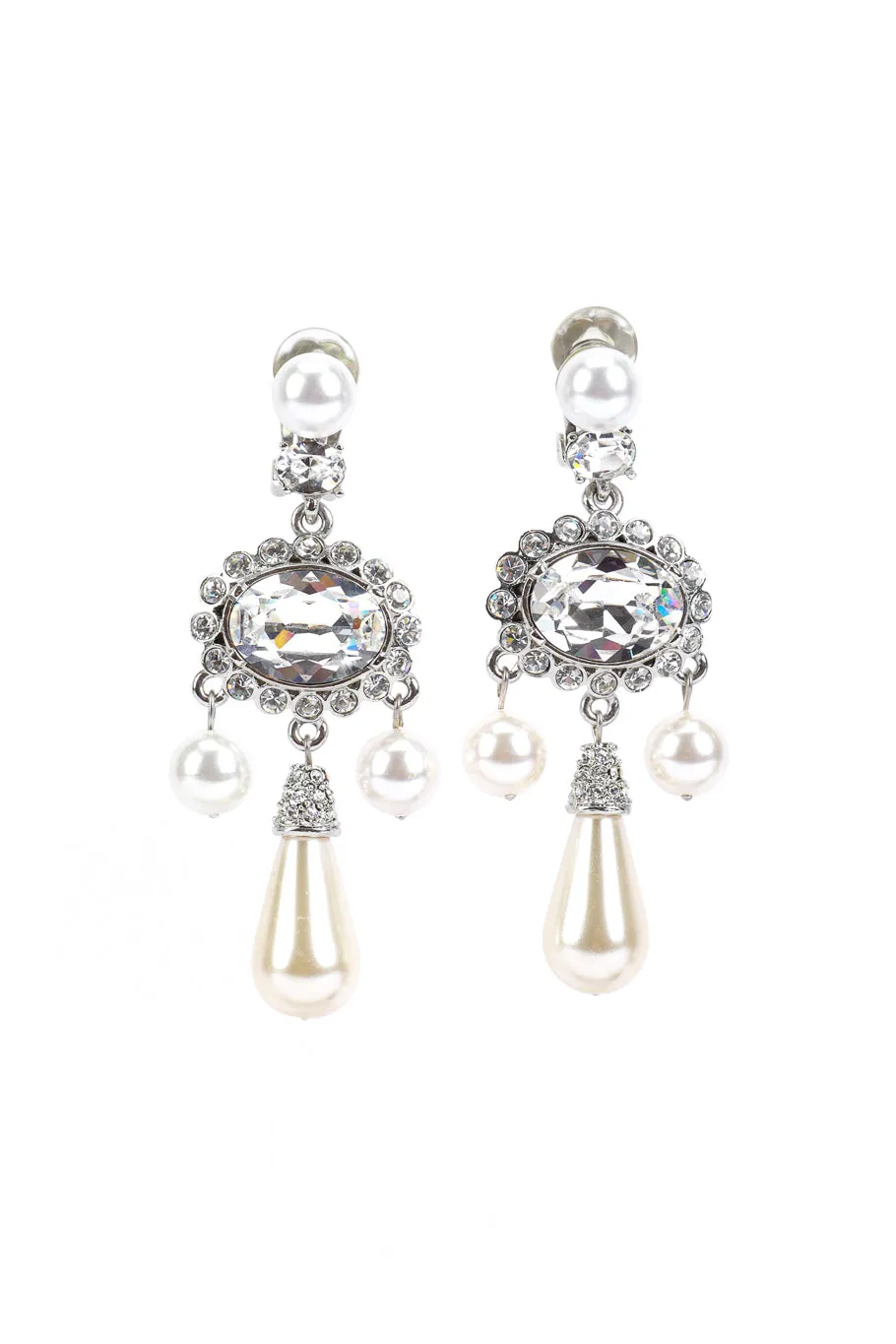 Crystal & Pearl Drop Earrings