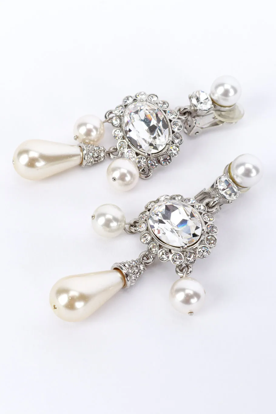 Crystal & Pearl Drop Earrings