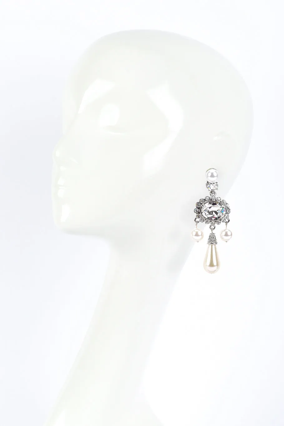 Crystal & Pearl Drop Earrings