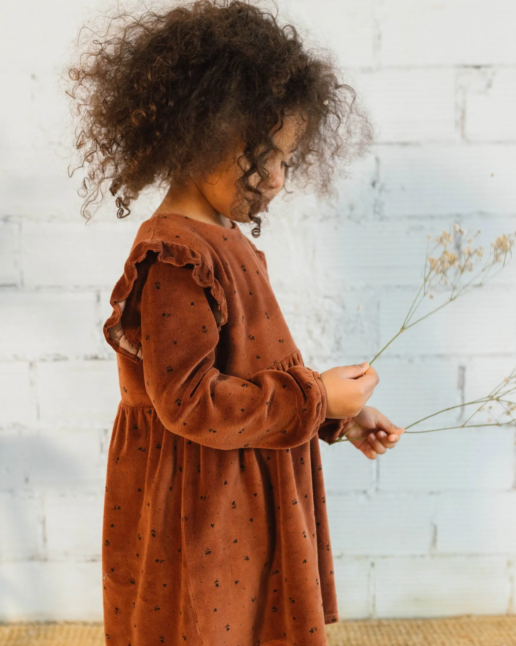 Cuore velvet rust dress by Buho