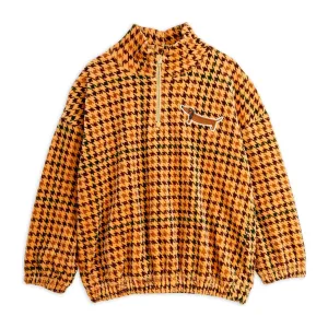 Dog Houndstooth Aop Velour Halfzip Sweatshirt
