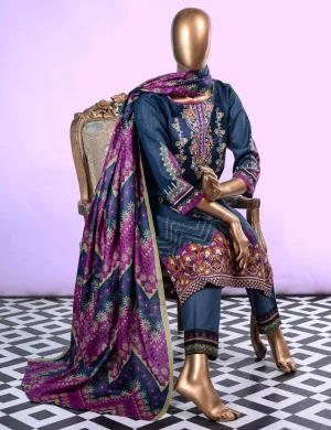 E2-3B - Evening Delight  |  Unstitched Printed & Embroidered Cambric Dress