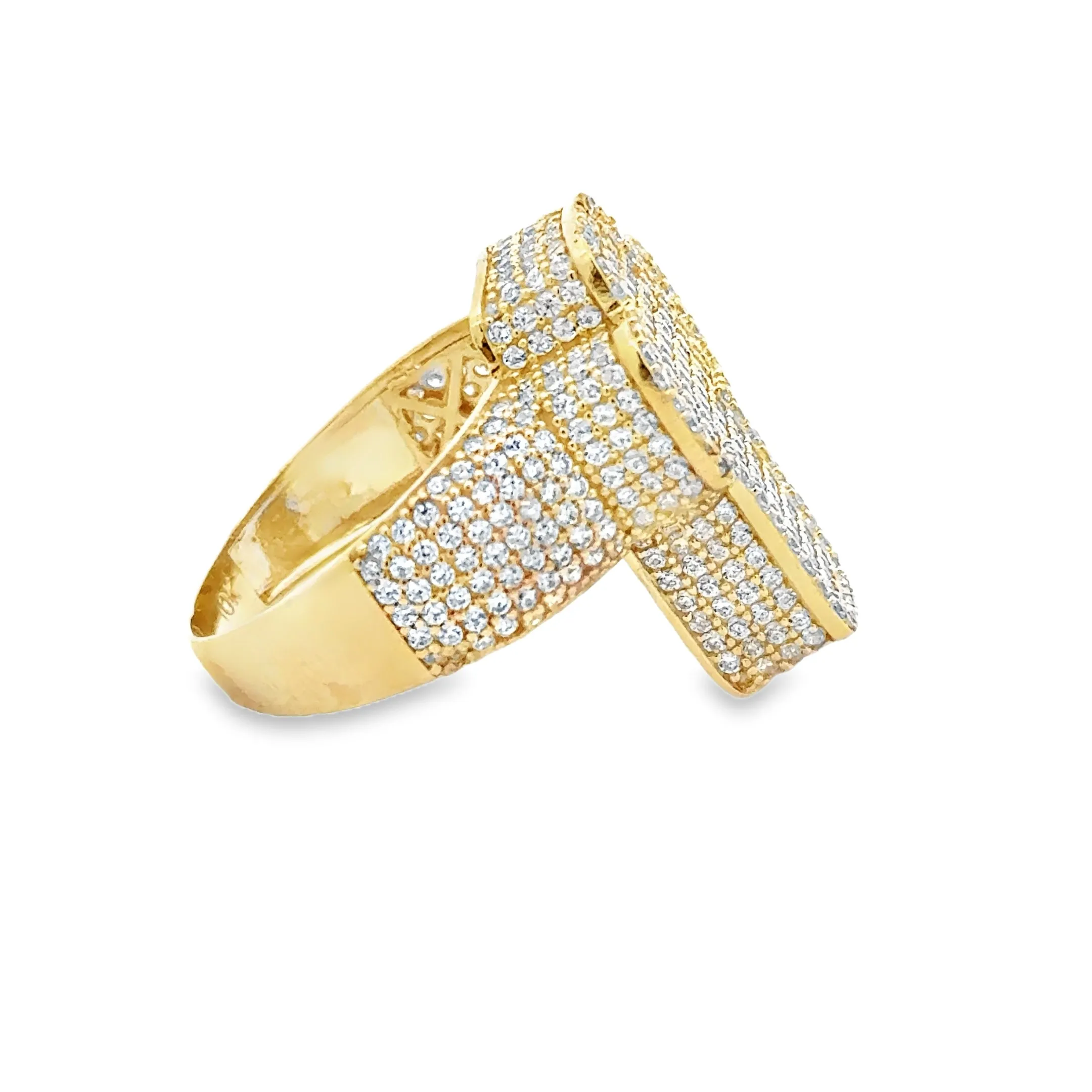 Elegant Cross Ring 10k
