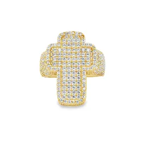 Elegant Cross Ring 10k