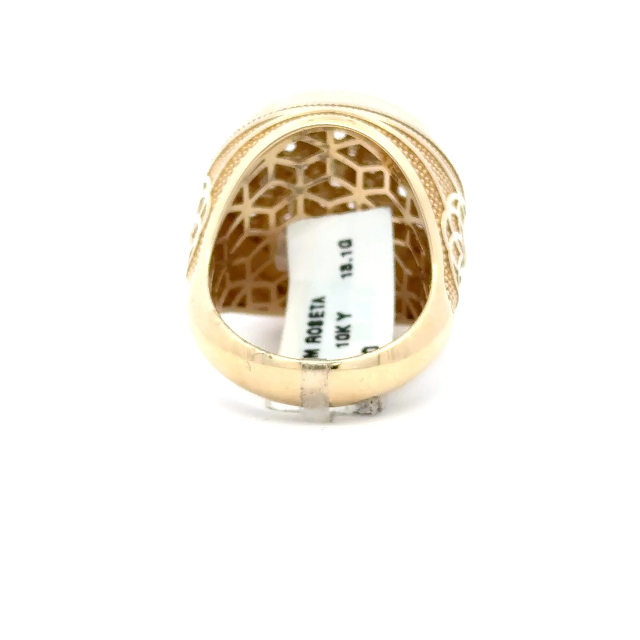 Elegant Gold and Zirconia Ring 10k