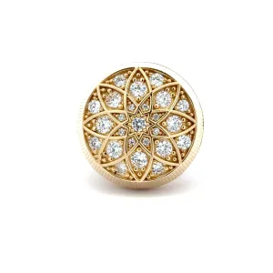 Elegant Gold and Zirconia Ring 10k