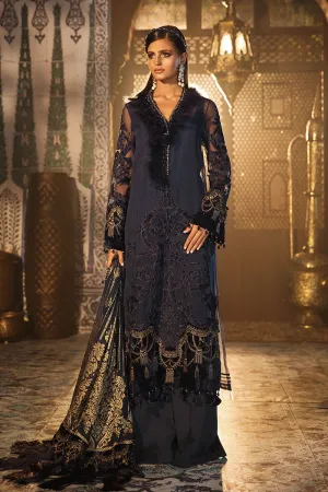 Elegant Pakistani Designer Dress in Dark Blue Color #J6102