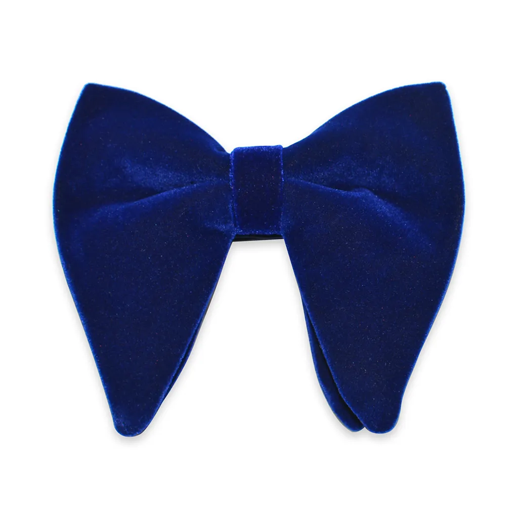 Elegant Velvet Navy Blue Bow Tie