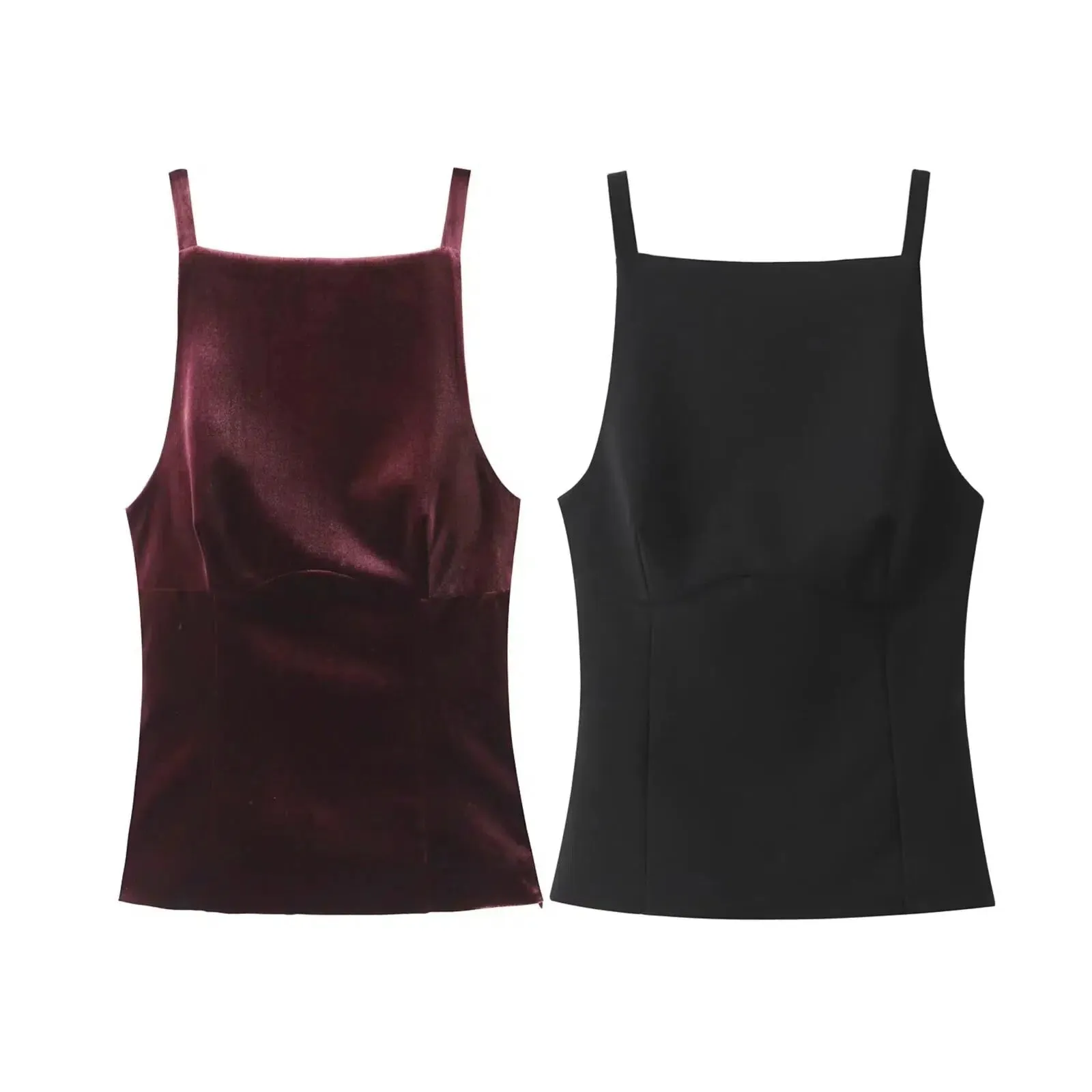 Elegant Velvet Tank Tops