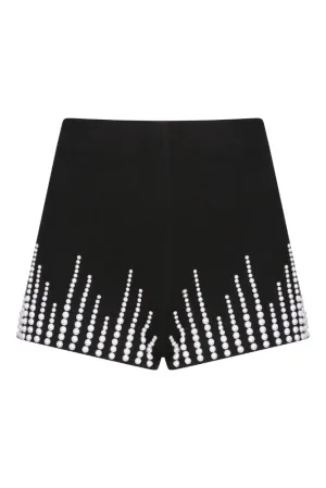 Embellished Hot Pants in Monochrome