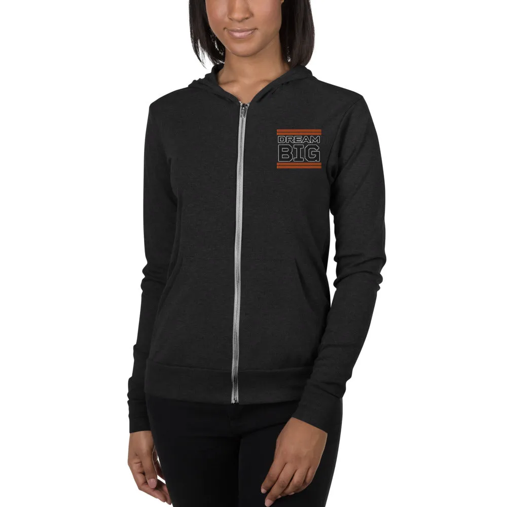 Embroidered Unisex Zip Hoodie