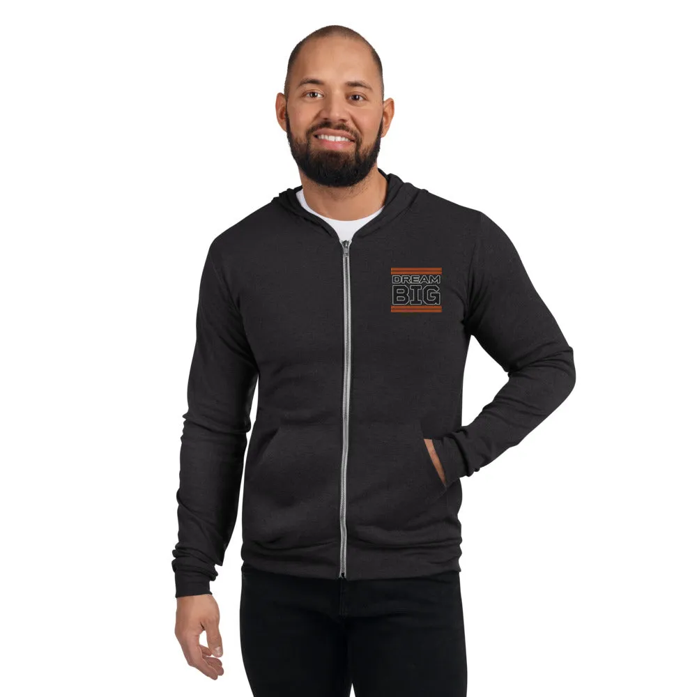 Embroidered Unisex Zip Hoodie